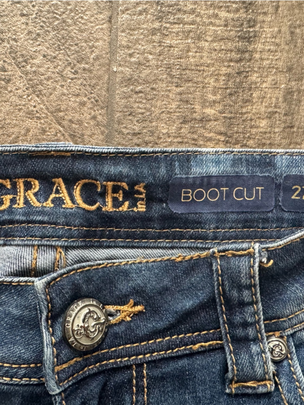 Embroidered Boot Cut Jeans - Picture 4 of 5